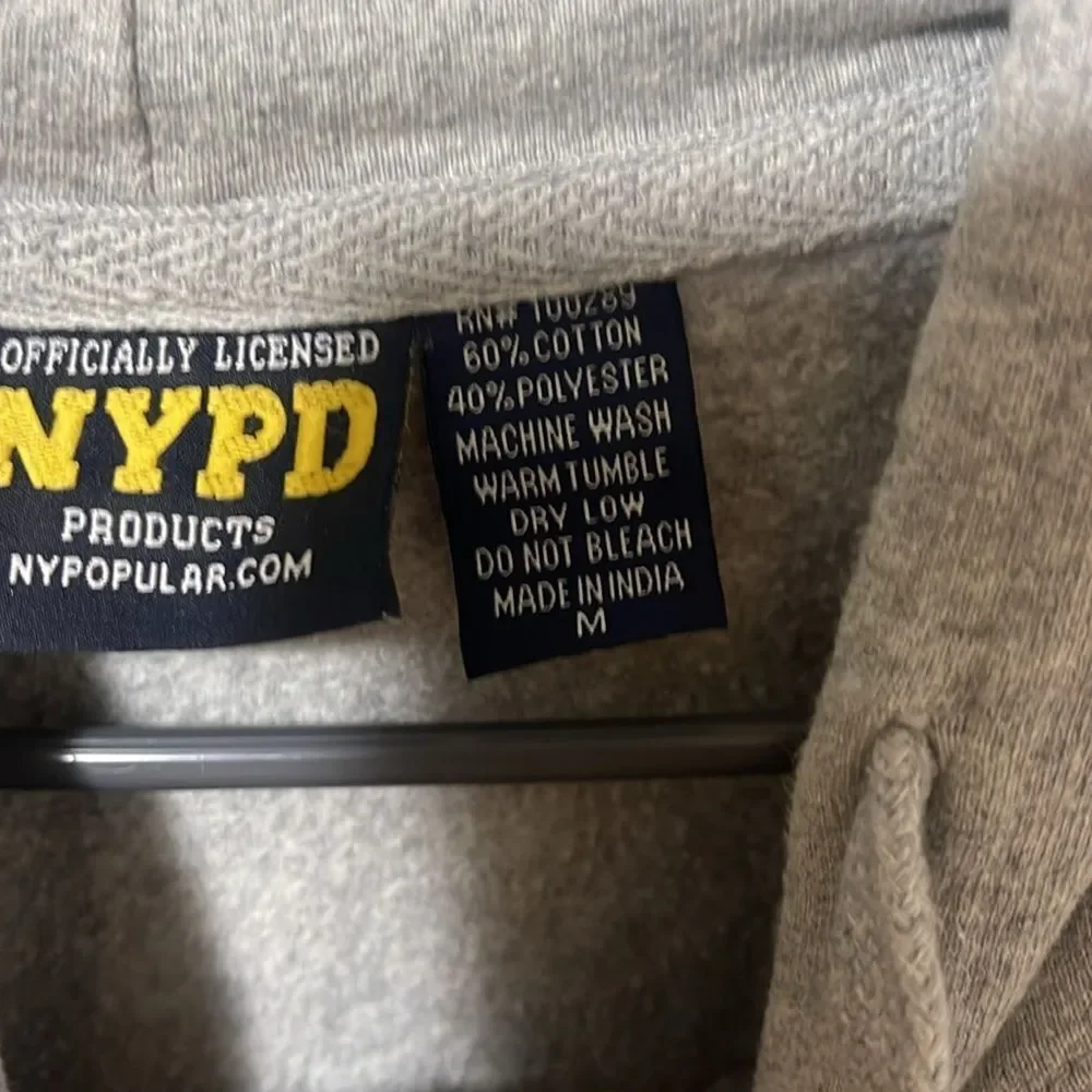 Gray NYPD Hoodie size medium